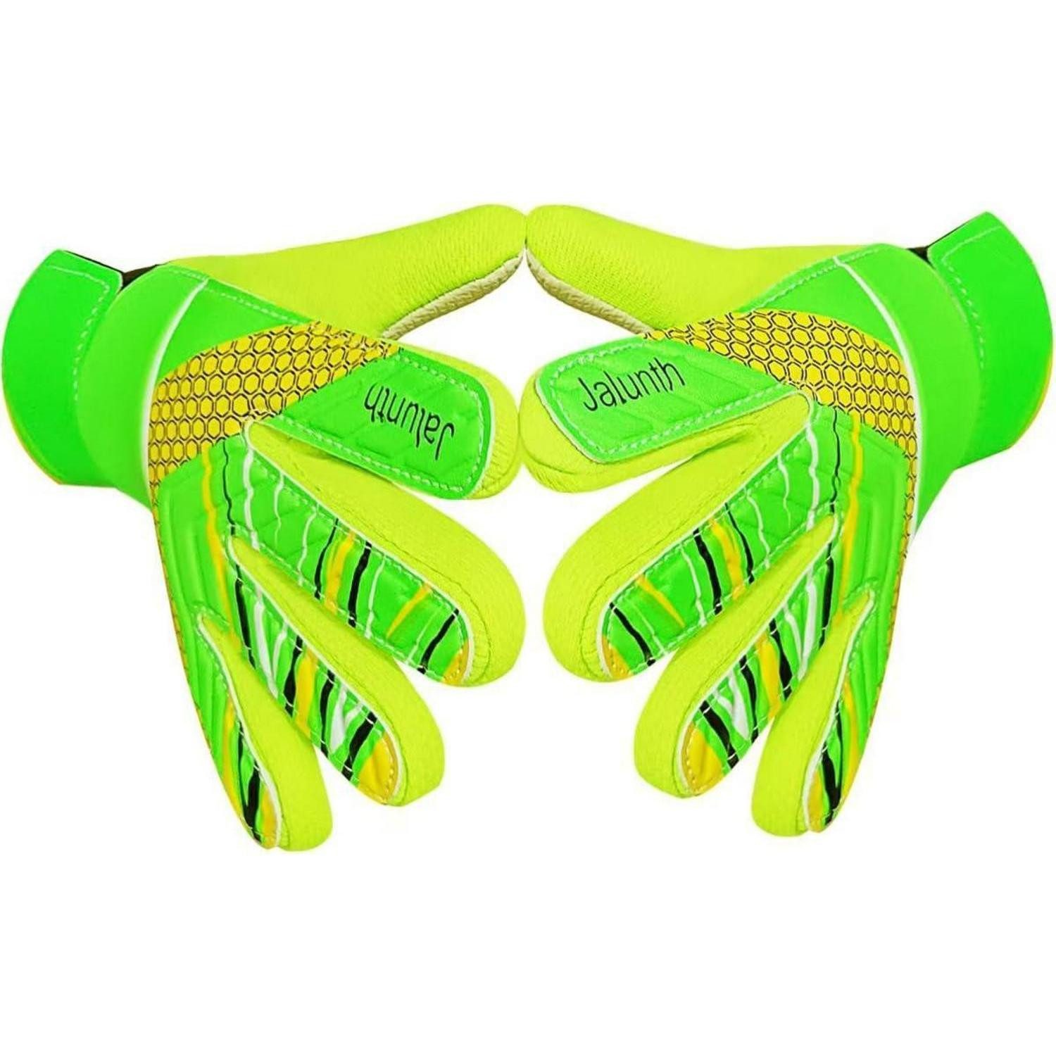 LuxusKollektion Torwarthandschuhe Torwarthandschuhe Kinder Junior Fußball Latex Grün Textur Palme 5