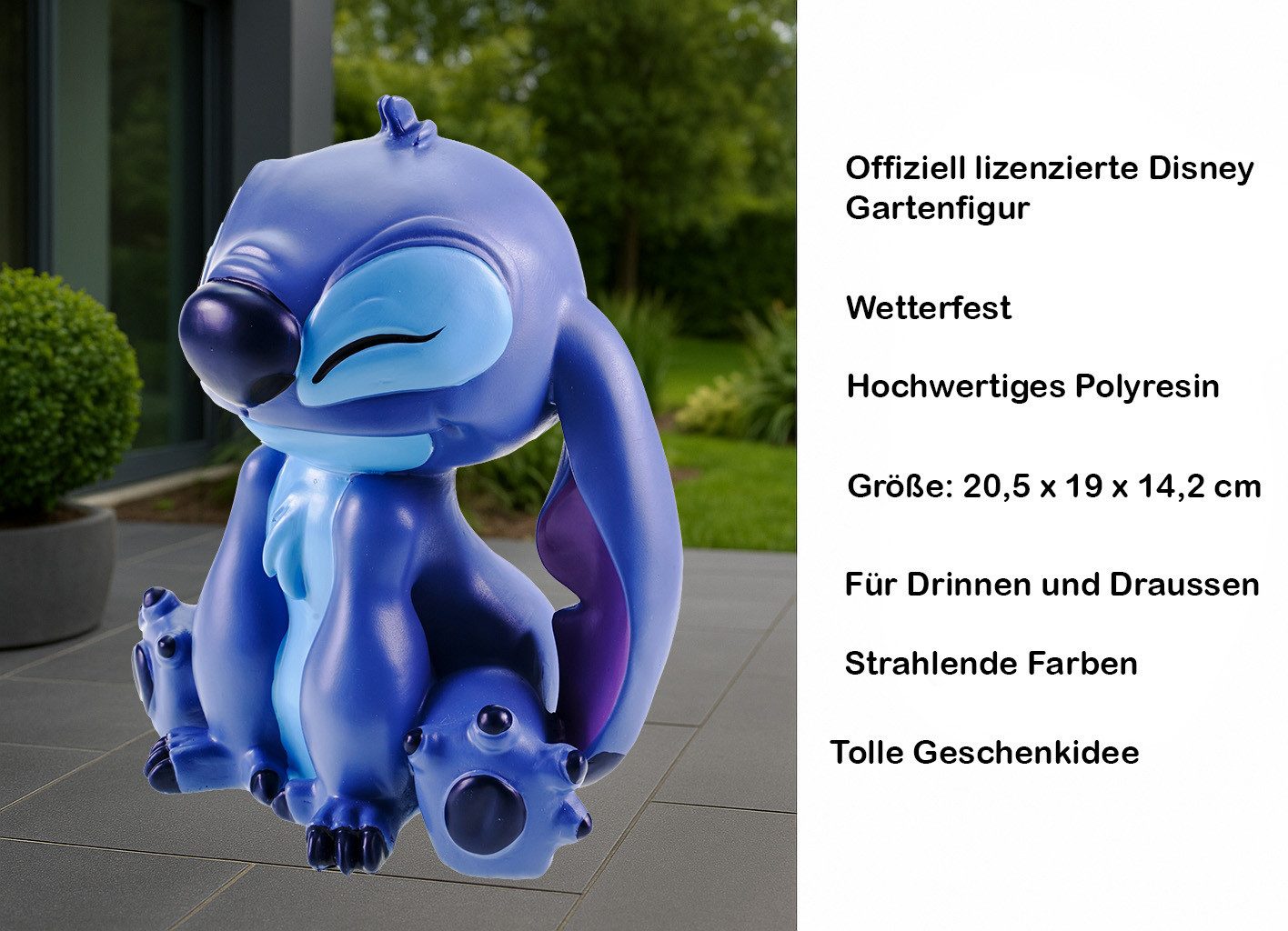 Disney Gartenfigur Stitch Disney's frecher Lilo & Stitch Alien zum Verliebe günstig online kaufen