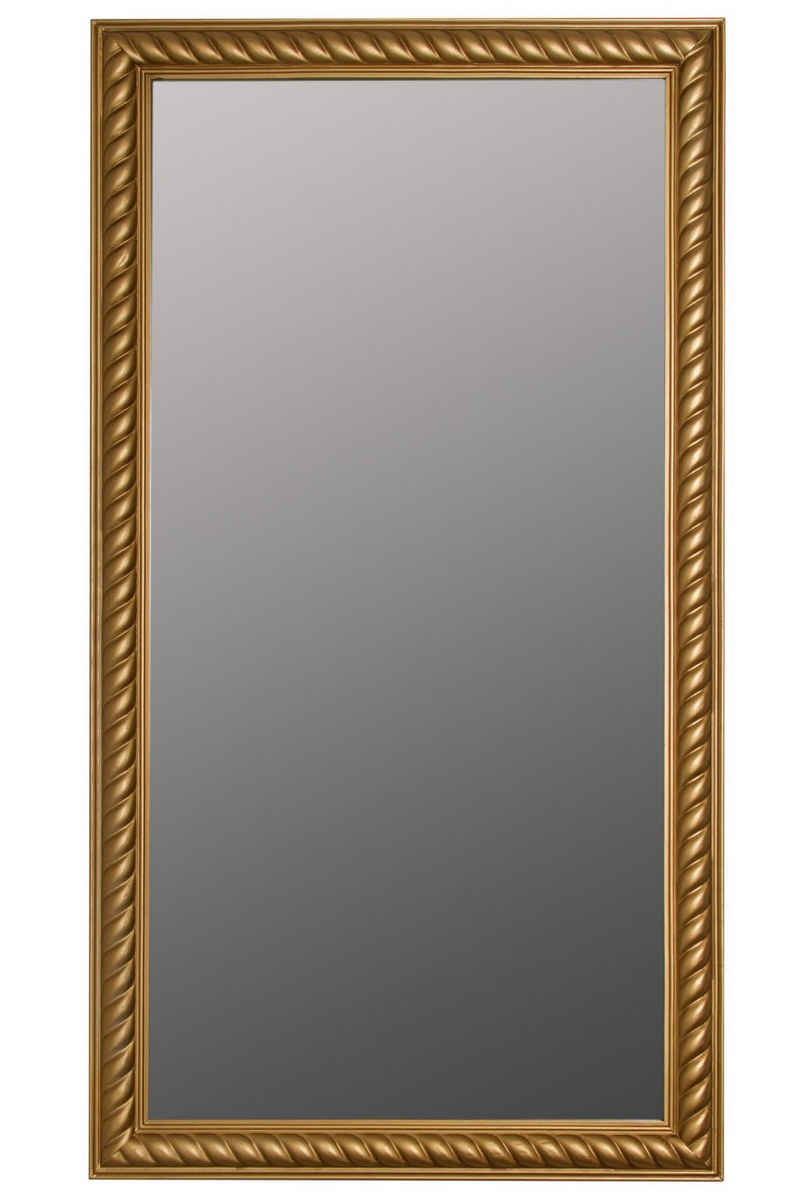 elbmöbel Wandspiegel Wandspiegel Spiegel Badezimmerspiegel, Wandspiegel: Kordelrahmen 72x132x7 cm holz gold vintage
