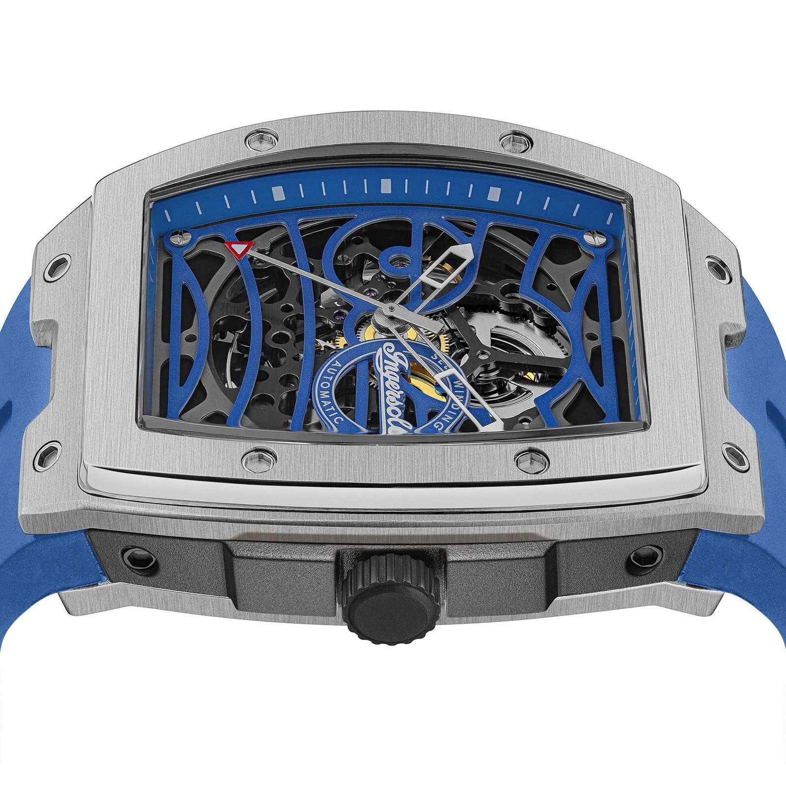 Ingersoll Quarzuhr Ingersoll Herrenuhr PUR blau Ingersoll, (Analoguhr), Herren Armbanduhr eckig, PURarmband blau, Elegant