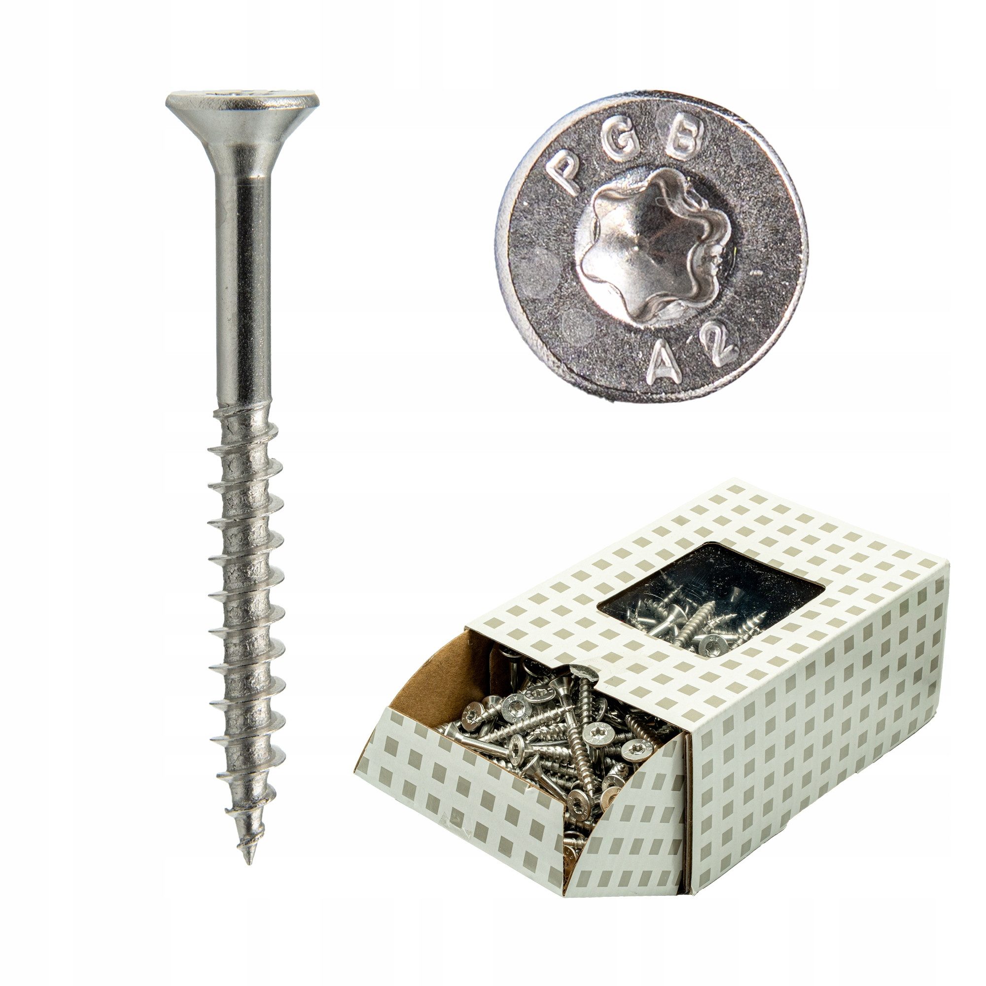 PGB Europe Holzbauschraube Edelstahl A2 Senkkopf Torx Teilgewinde 200 Stück