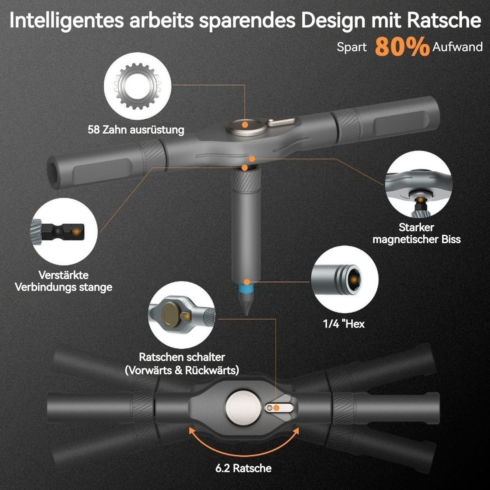 BlingBin Bit- und Steckschlüsselset 42 in 1 Magnetischer Ratschen Schrauben günstig online kaufen