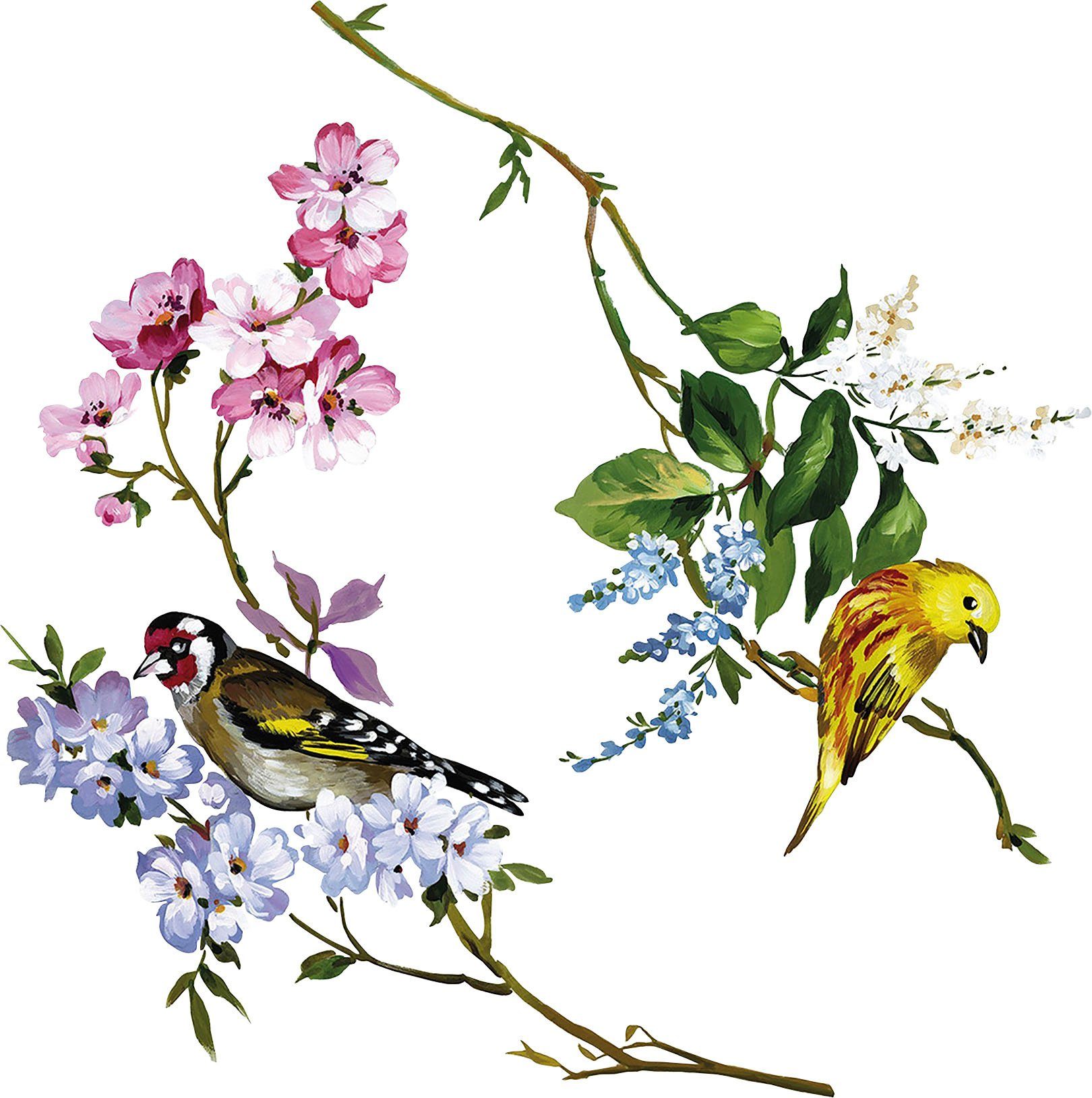 Komar Birds, Fensterbild Wedding Höhe), selbsthaftend (Breite 31x31 x cm