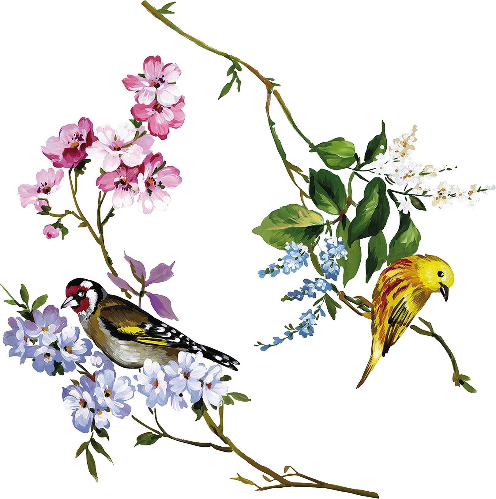 Komar Fensterbild Wedding Birds, 31x31 cm (Breite x Höhe), selbsthaftend