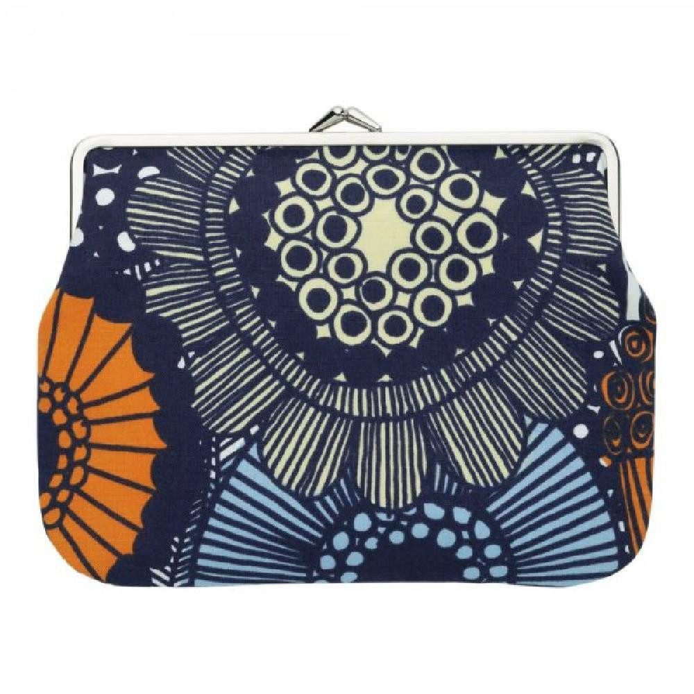Marimekko Handtasche Portemonnaie Puolikas Kukkaro Pieni Siirtolapuutarha White Orage Blue