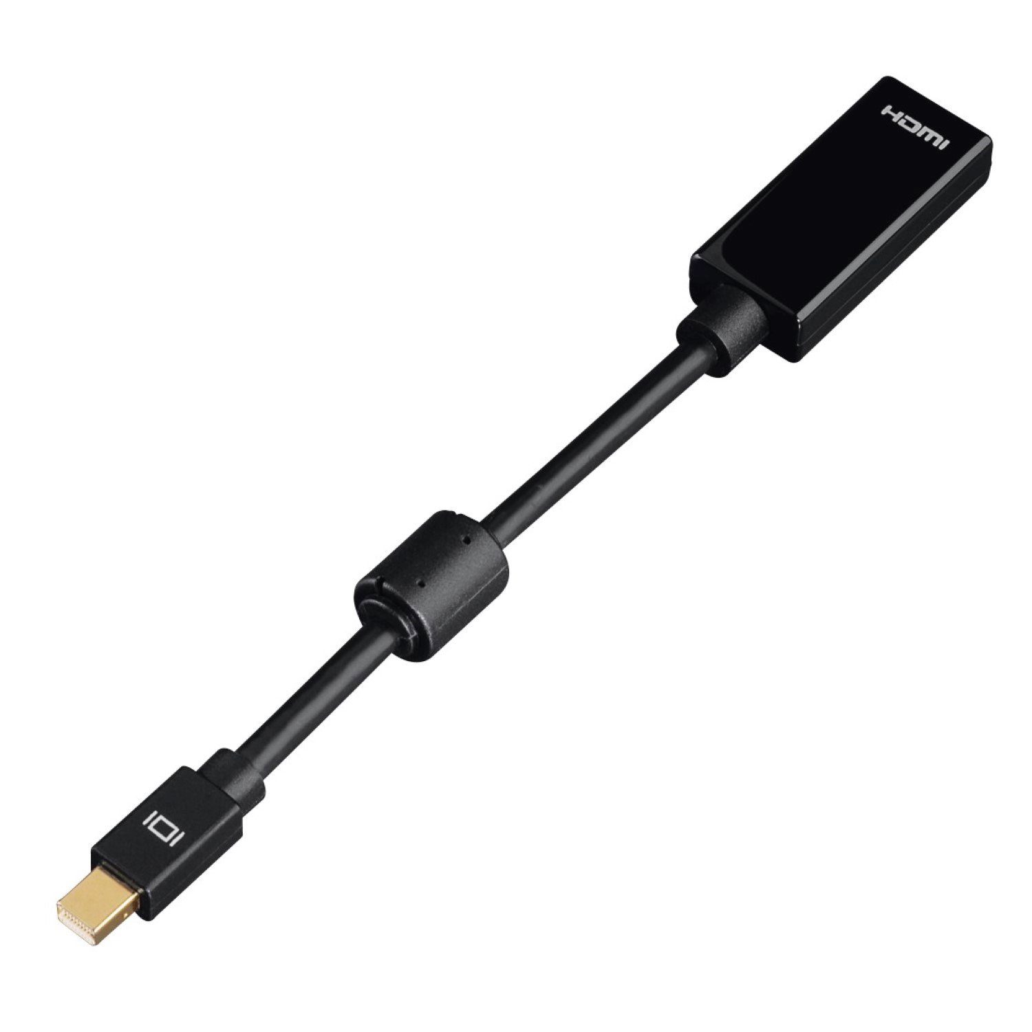 Hama Mini Displayport zu HDMI Adapter-Kabel 4K Video-Adapter Mini Displayport, 1 cm, mini DP auf HDMI-Buchse, vergoldet, Ferritkern, Ultra HD UHD 4K – Bild 4 von 5