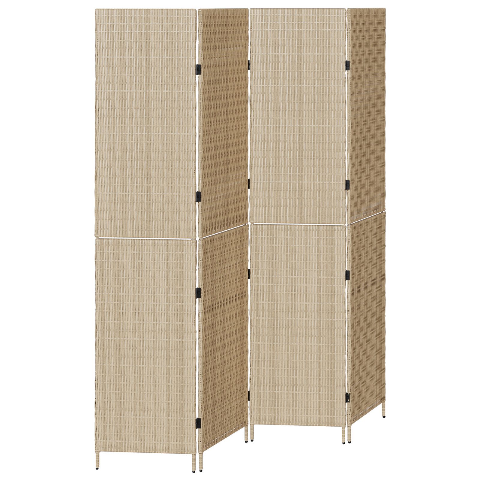 vidaXL Raumteiler Raumteiler 4-teilig Faltbar Beige günstig online kaufen