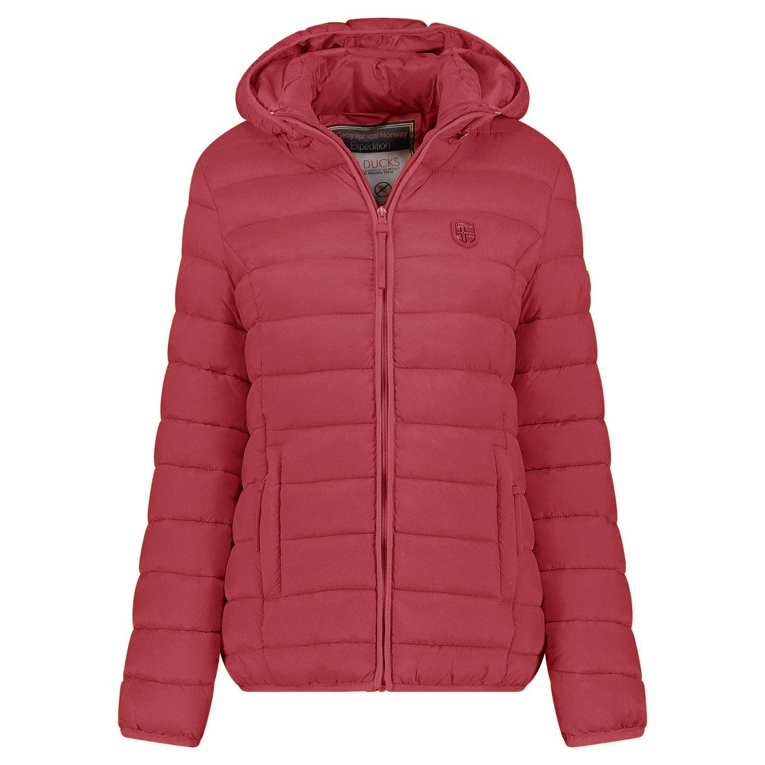 Geographical Norway Steppjacke Hochwertige Outdoorjacke ATIKOTAL (1-St) Steppjacke mit Kapuze