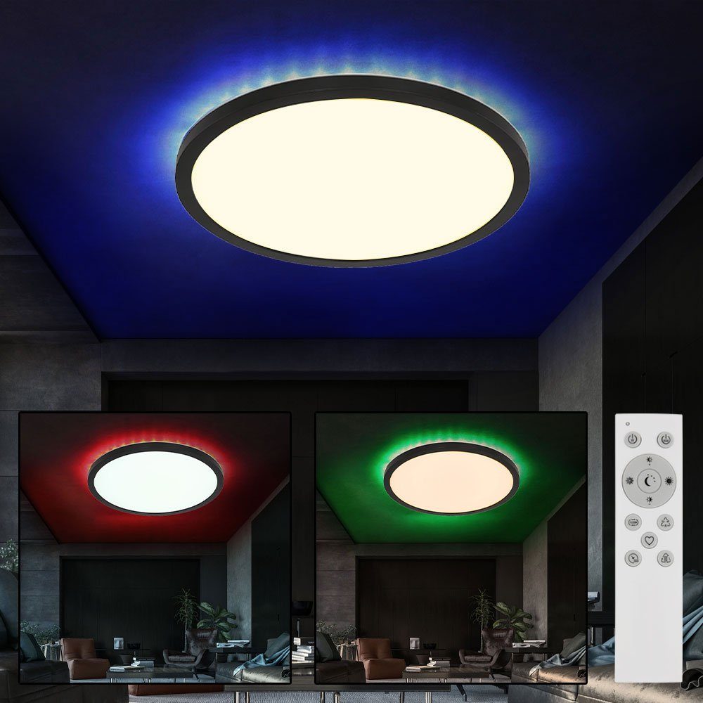etc-shop LED Deckenleuchte, Deckenleuchte Schlafzimmerlampe LED Dimmbar RGB Nachtlicht