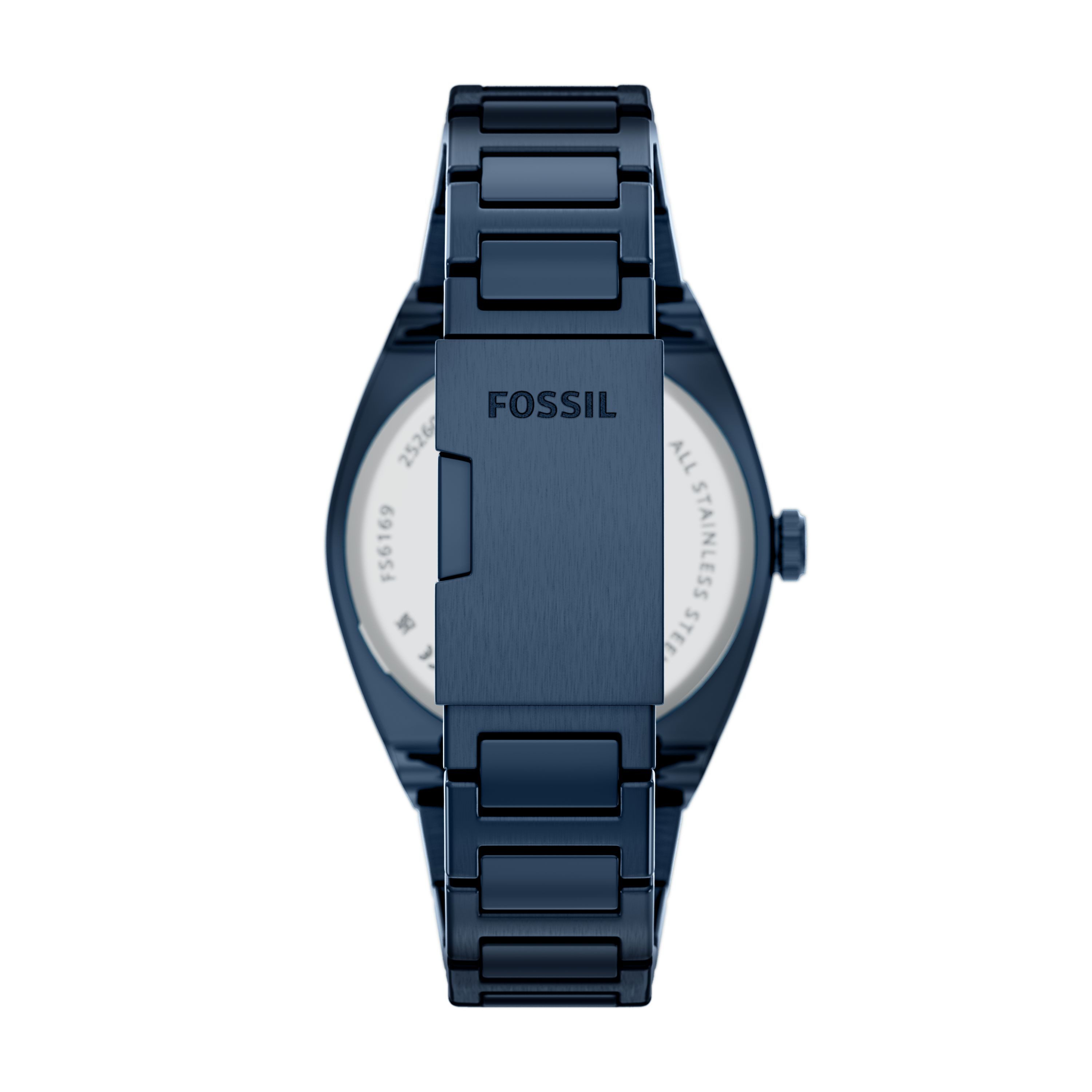 Fossil Quarzuhr Everett FS6169, Armbanduhr, Herrenuhr, Edelstahlarmband, analog, Tag