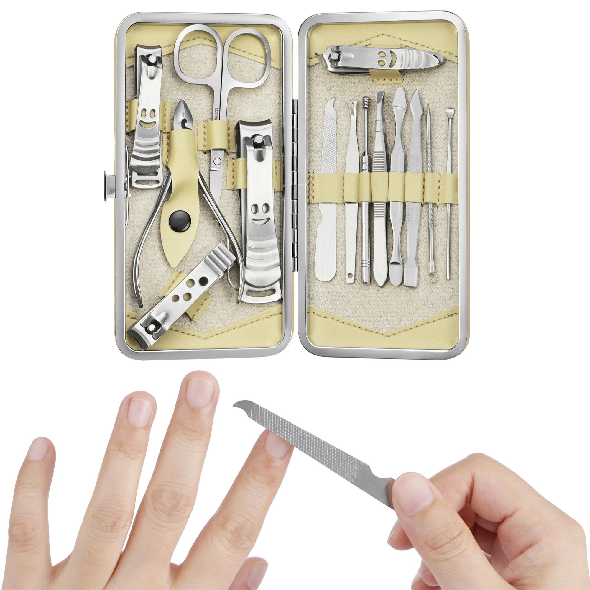 H&S Maniküre-Etui Beiges Nagelmaniküre-Set H&S