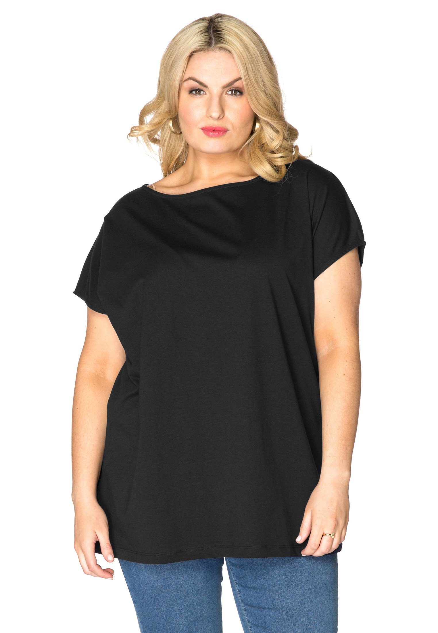 Yoek Langarmshirt Große Größen black