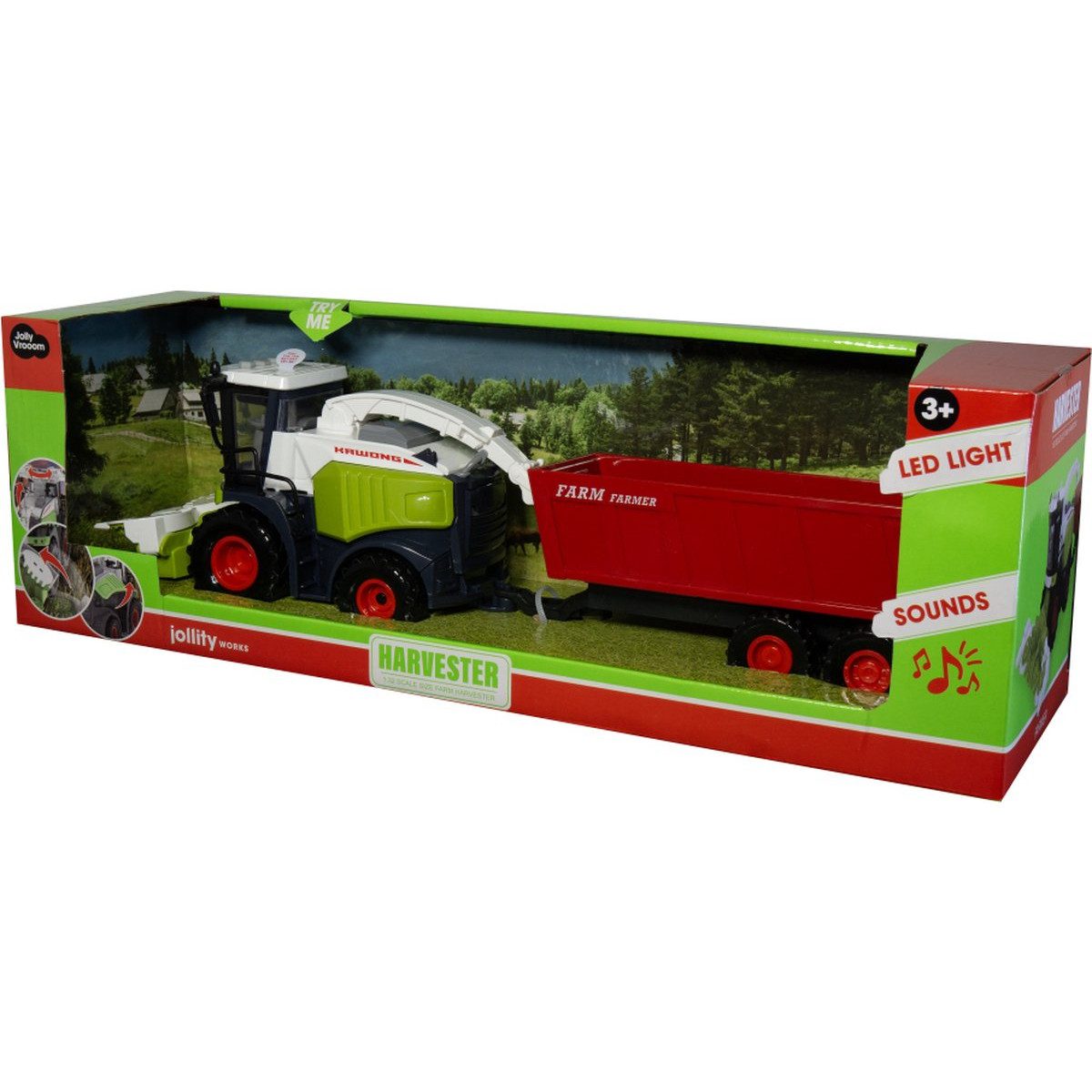 Jollity Spielzeug-Auto Mähdrescher mit Anhänger – Spielzeug Traktor Set günstig online kaufen