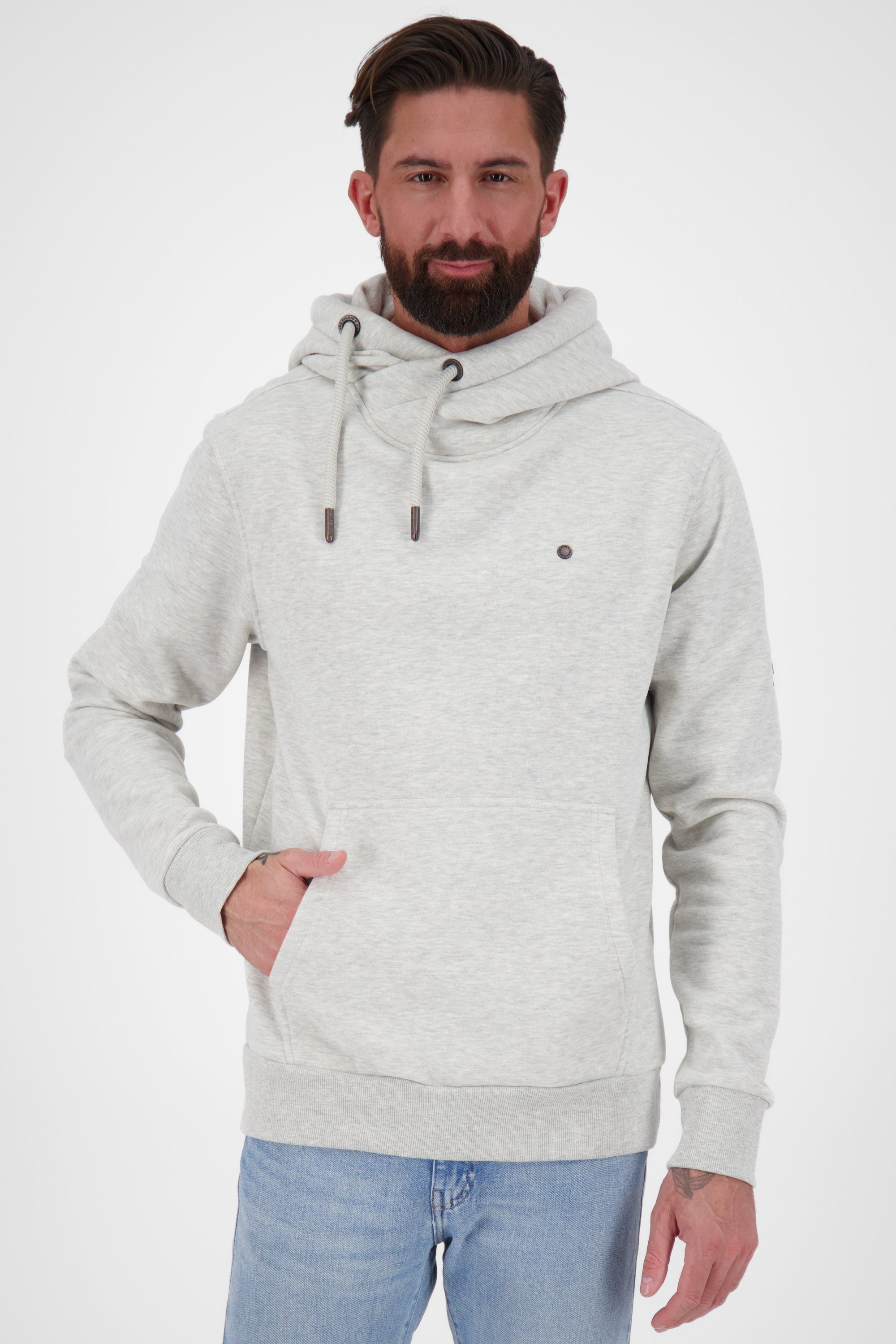 Alife & Kickin Kapuzensweatshirt, melange cloudy JohnsonAK Kapuzensweatshirt A Sweat Herren Sweatshirt