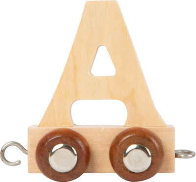 Small Foot Spielzeug-Zug Buchstabenzug Namenszug Buchstabe A natur Holzzug, (Set, 1-tlg., 1), Einzigartiges Design, Made in Germany