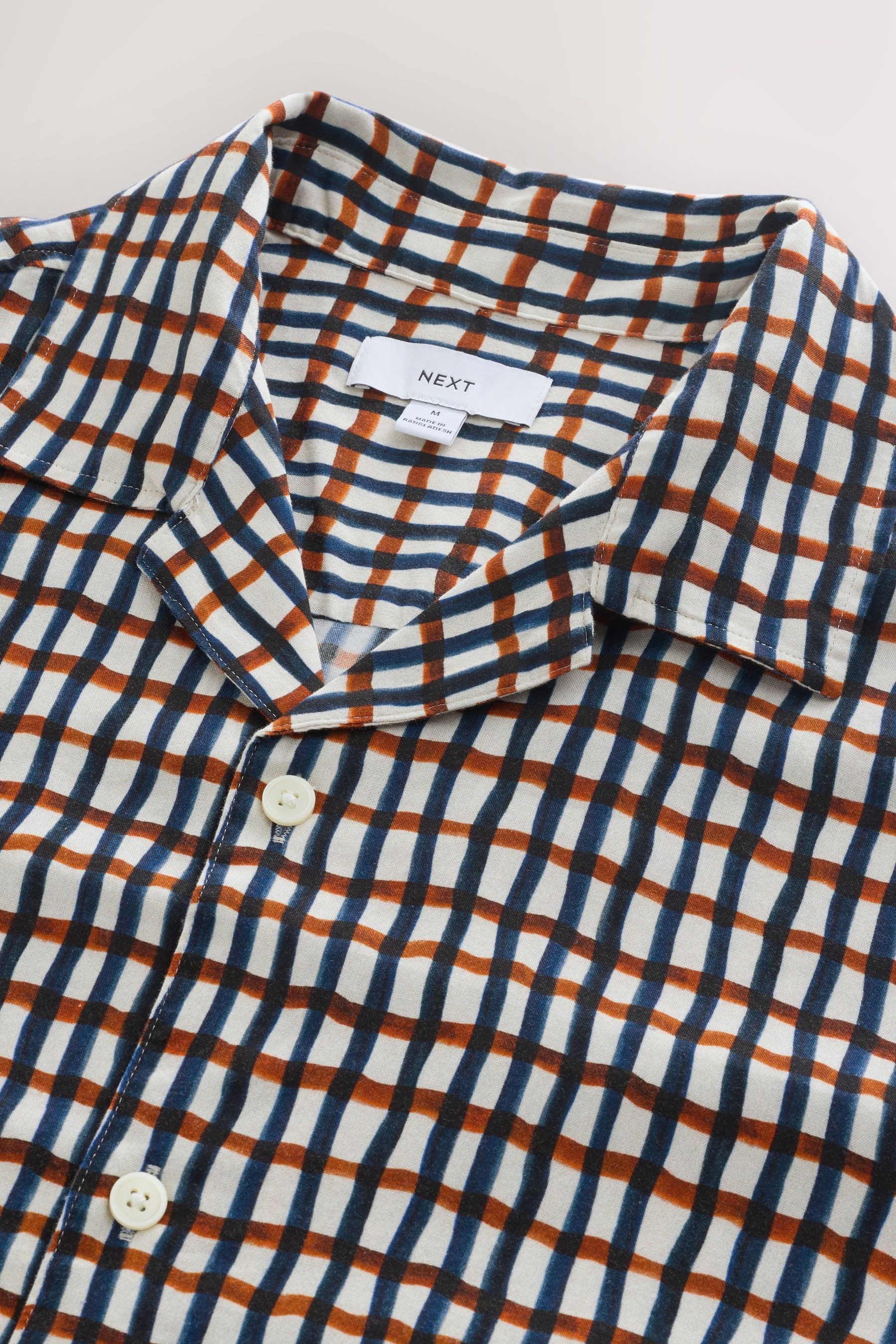 Next Kurzarmhemd Kurzarmhemd mit Wasserfarben-Karomuster (1-tlg) günstig online kaufen