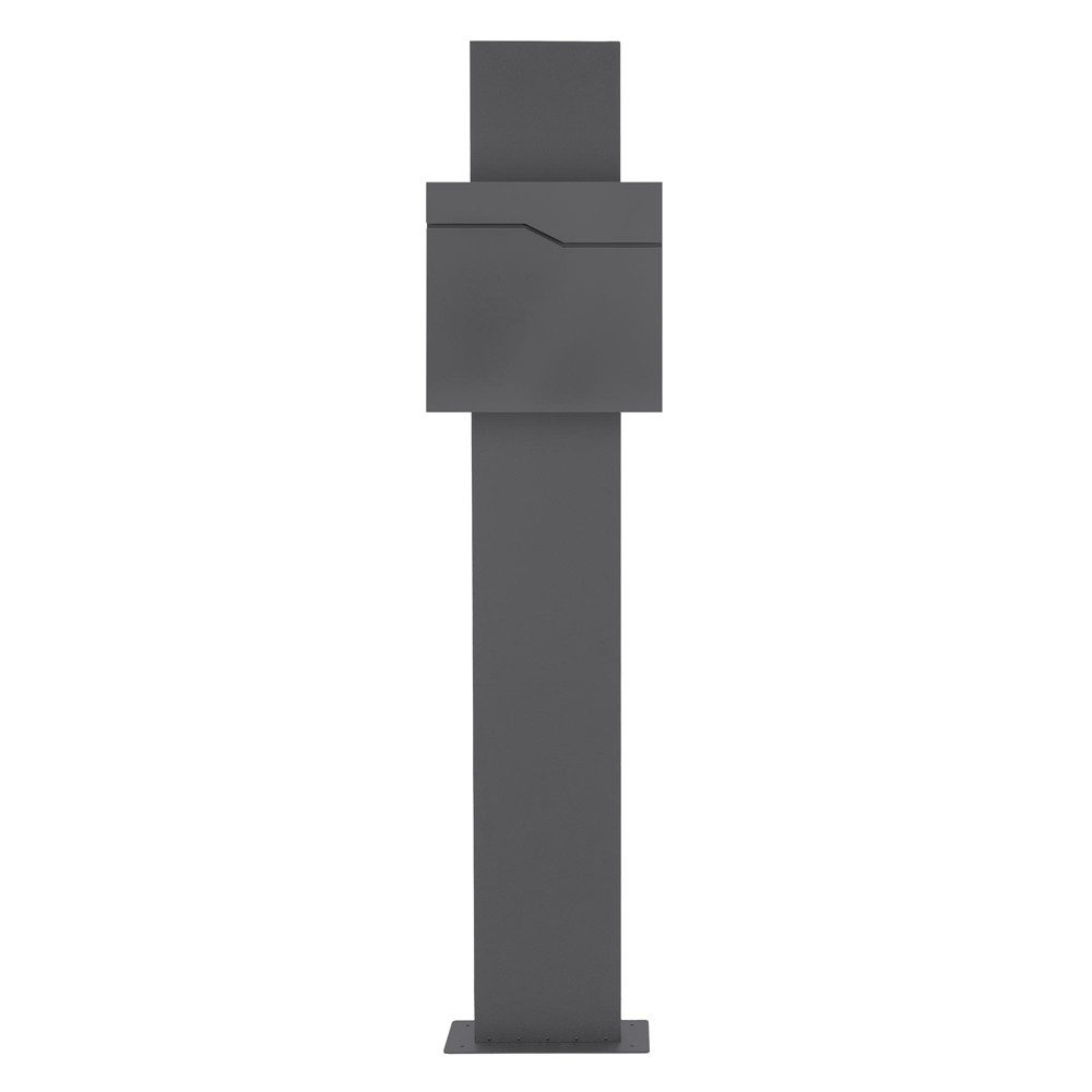 ML-DESIGN Standbriefkasten Wandbriefkasten Briefkasten Postkasten mit Zeitungsfach inkl. Standfuß, Briefkastenanlage mit Ständer Anthrazit 170cm Mailbox mit Pfosten