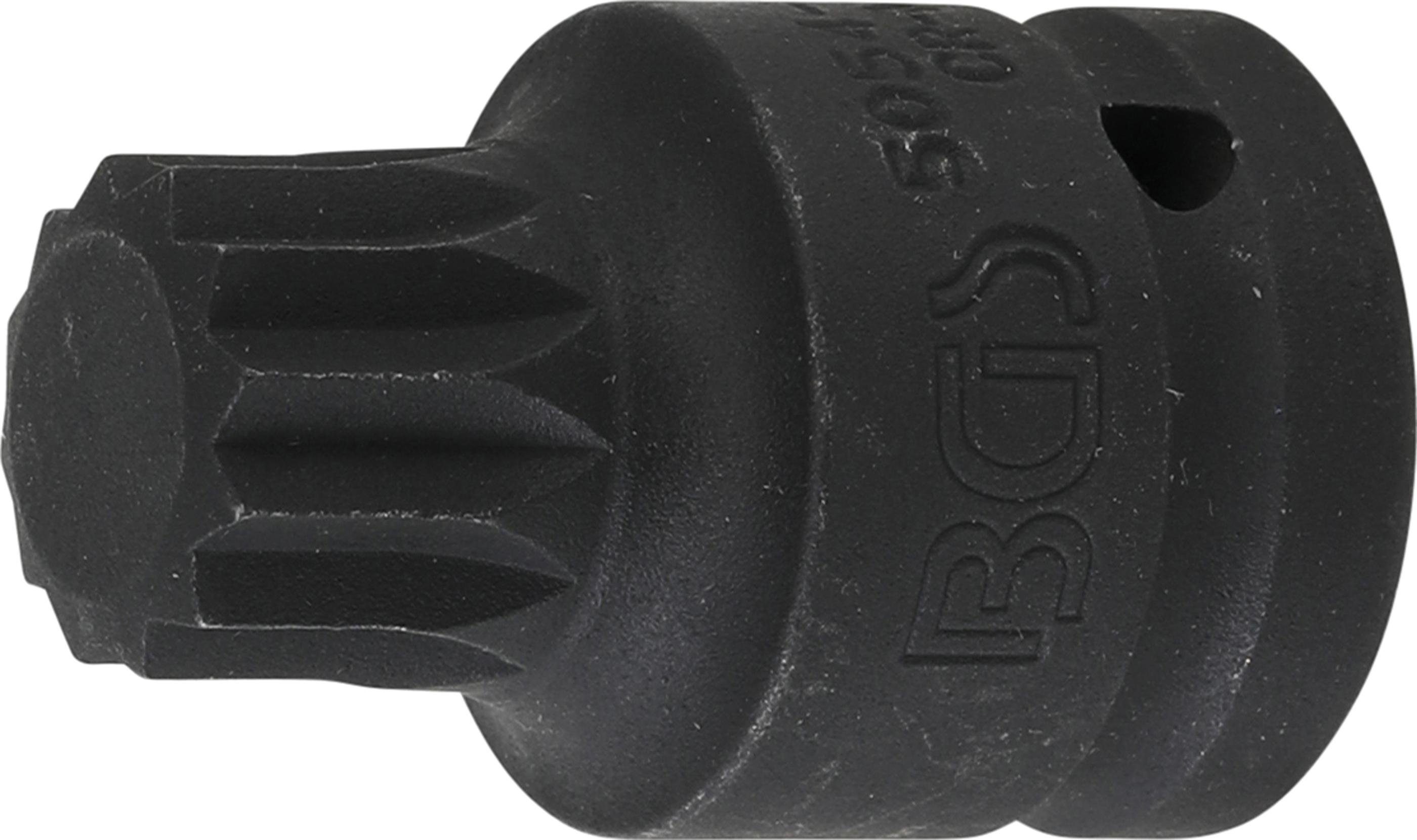 BGS technic Bit-Schraubendreher Kraft-Bit-Einsatz, Antrieb Innenvierkant 20 mm (3/4), Innenvielzahn (für XZN) M24