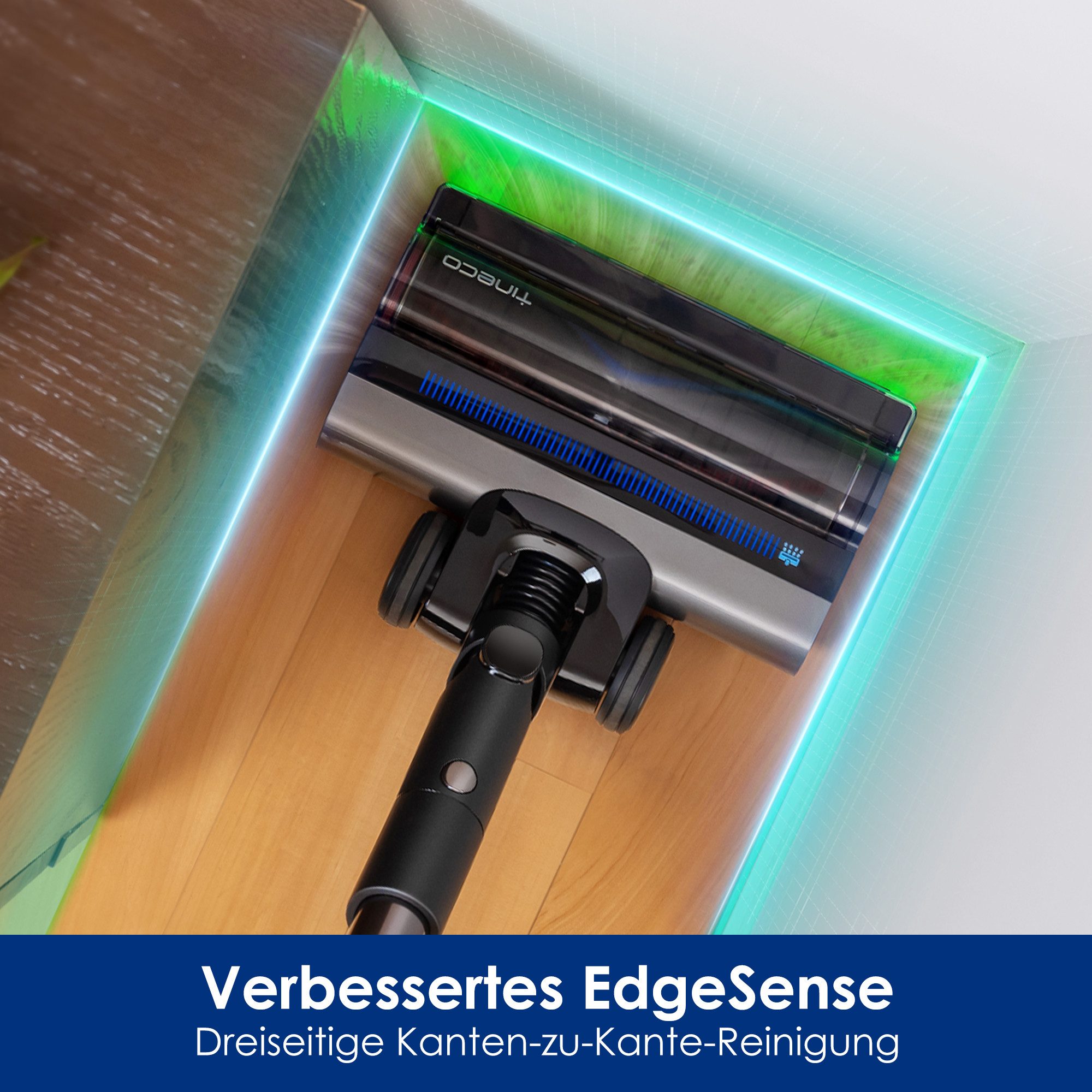 Tineco Akku-Stielstaubsauger Tineco PURE ONE A90S, Anti-Allergiker Filtersystem, Saugrohr knickbar, 650 W, beutellos, ZeroTangle Anti-Haar-Verwicklungsbürste, 3DSense Master-Bürste