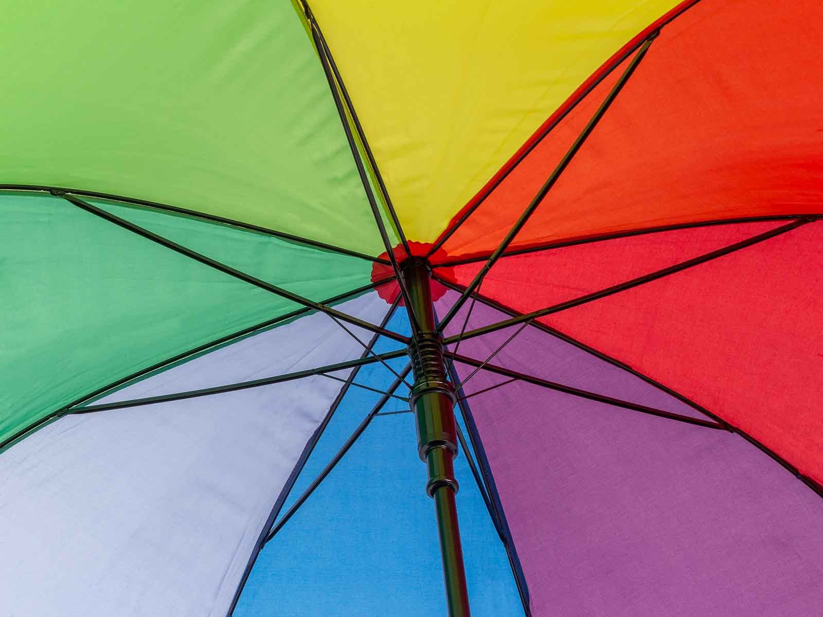 HAPPY RAIN Stockregenschirm Golf AC Stockschirm Manual Partnerschirm Ø ca. 110 cm uni, leicht