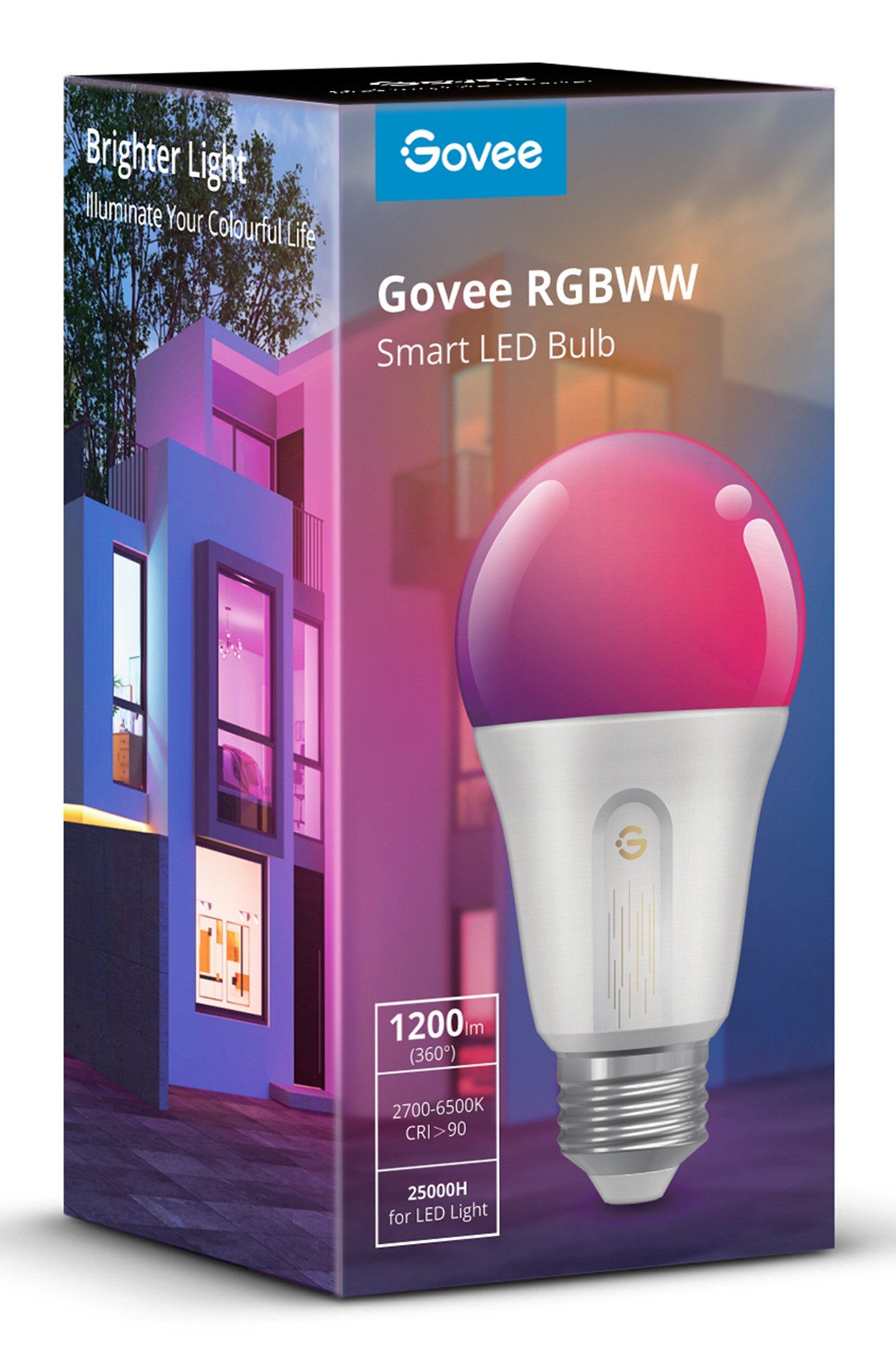 Govee LED-Leuchtmittel Govee H6009 – Intelligentes LED-Leuchtmittel RGBWW, 1 St., App-Steuerung, dimmbar