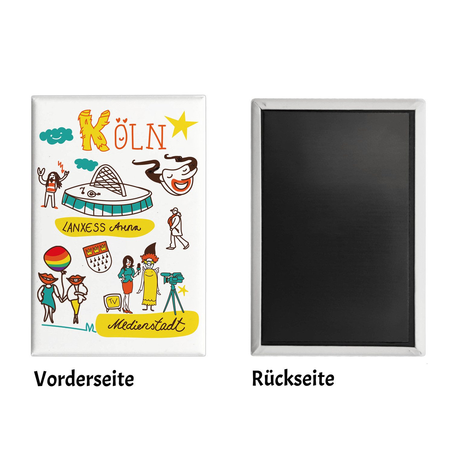 Thumbnail - speecheese Magnet Köln Wimmelbild Souvenir Magnet - Medienstadt