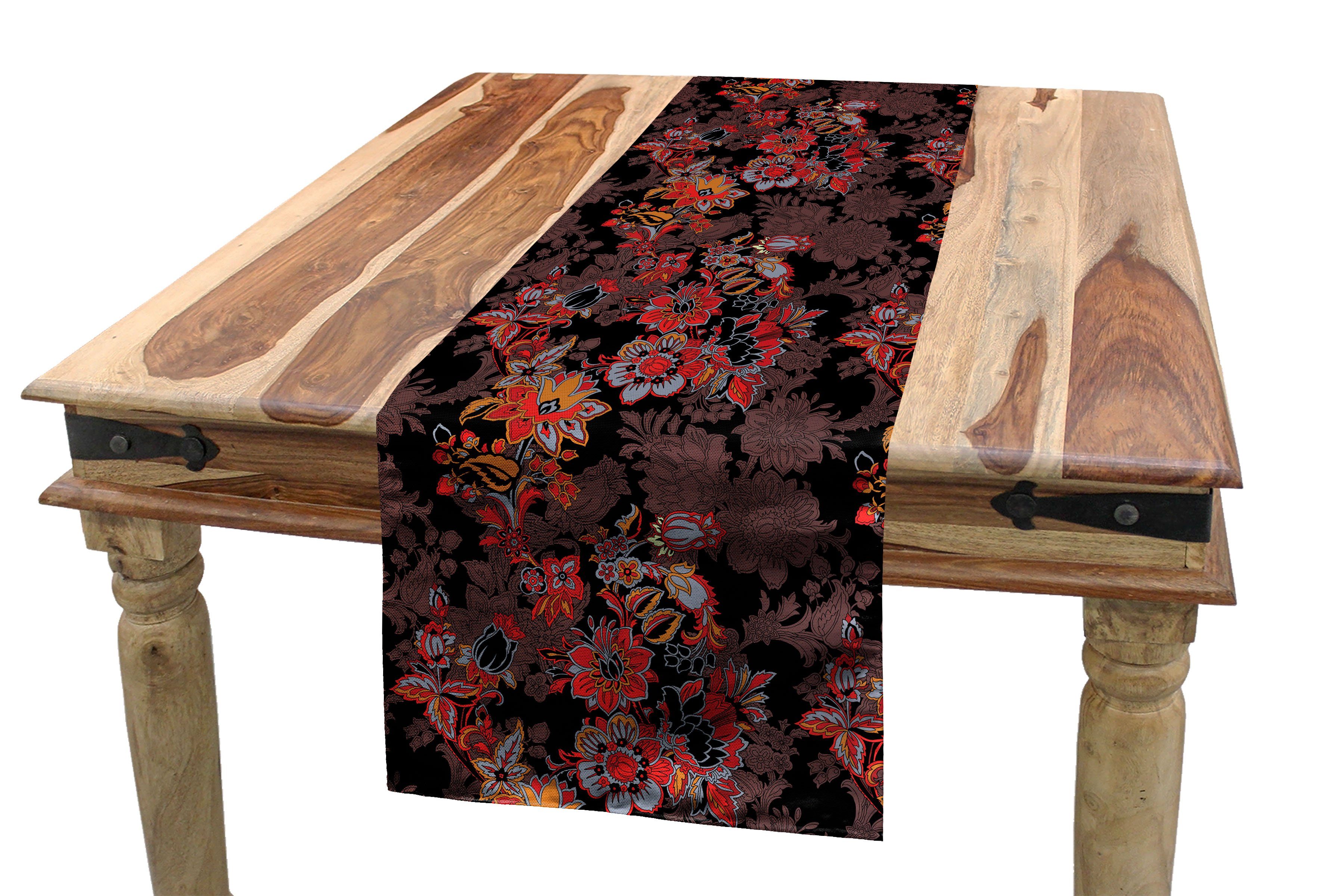 Abakuhaus Tischläufer Esszimmer Küche Rechteckiger Dekorativer Tischläufer, Blume Japanische Vivid Florals