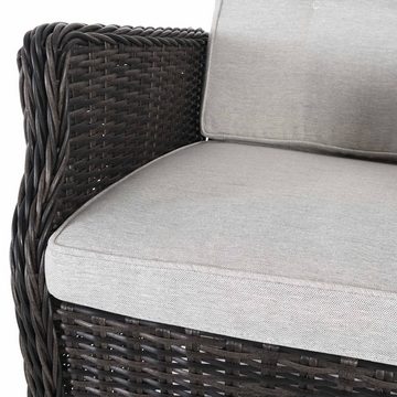 Raburg Gartensessel Sessel LENA, verschiedene Sets, Alu & Poly-Rattan, Easy-AIR-Lift (Set), stufenlos verstellbar, Alu & Poly-Rattan, Sitz- & Rückenkissen