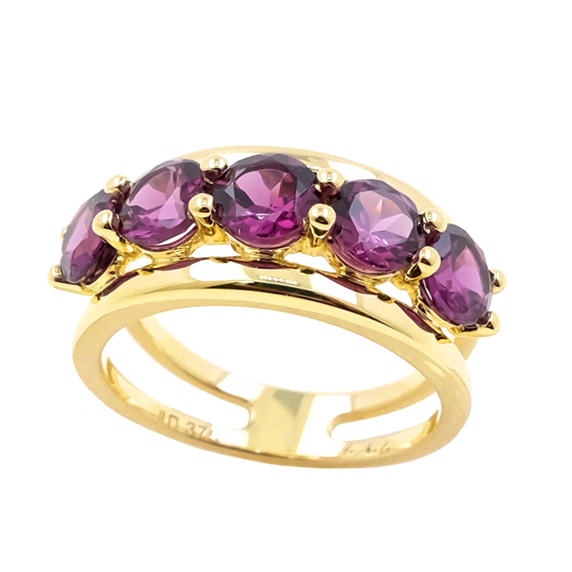 Cavill Goldring Cavill Magenta Granat 2,7 ct 9K Gold Damenring elegant rund (1-tlg)
