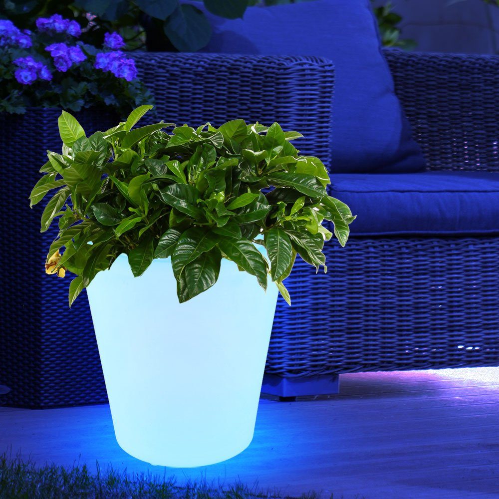 Leuchte Design RGB Garten fest Solar Topf Blumen Pflanzen verbaut, Dekoration etc-shop Warmweiß, LED-Leuchtmittel LED Gartenleuchte, Farbwechsel,