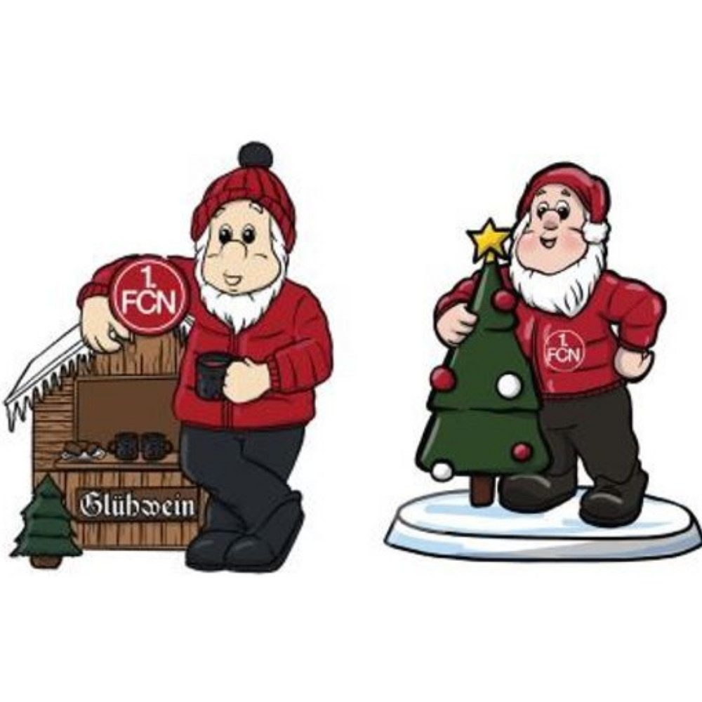 VertriebsArena GmbH Christbaumschmuck 1. FC Nürnberg Weihnachtsfiguren Mini 2er Set