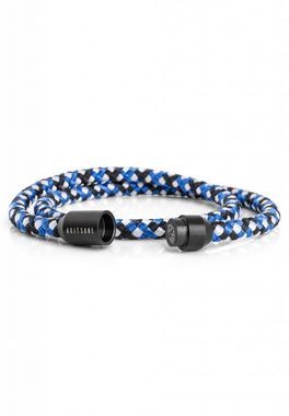 Akitsune Armband Mare Nylon Bracelet Mattschwarz - Blau-Weiß 20 cm