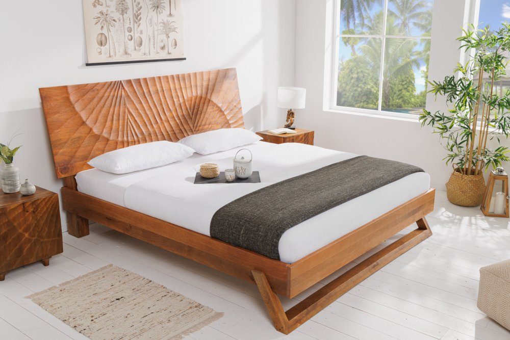 riess-ambiente Bett SCORPION 180x200cm braun (Einzelartikel, 1-tlg), Schlafzimmer · Massivholz · Doppel · handmade · Kingsize · Design