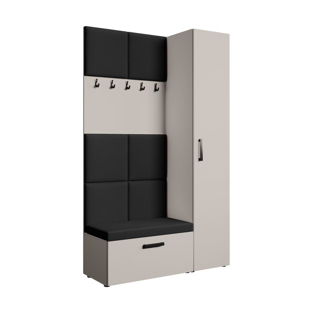 Beautysofa Garderobenschrank mit schmalem eintürigen Kleiderschrank günstig online kaufen