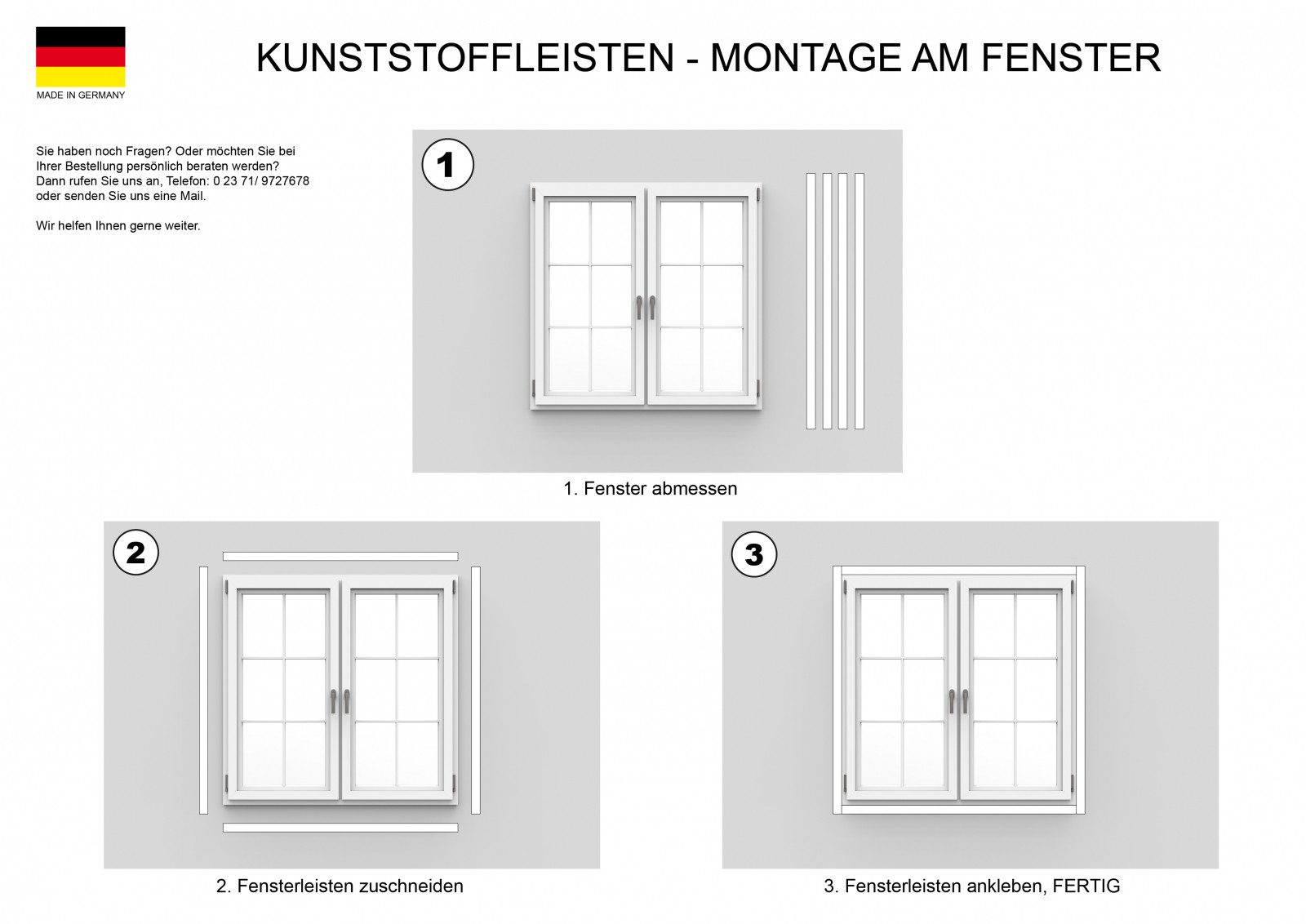 Nobily Fensterleiste 30mm OHNE Lippe, 1-60m, Zierleisten zur Montage, selbstklebend, Kunststoff, in verschiedenen Farben erhältlich – Bild 4 von 5