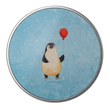 Mr. & Mrs. Panda Aufbewahrungsdose Pinguin Luftballon - Eisblau - Geschenk, gute Laune, Keksdose, Glück, (1 St), Stabile Konstruktion