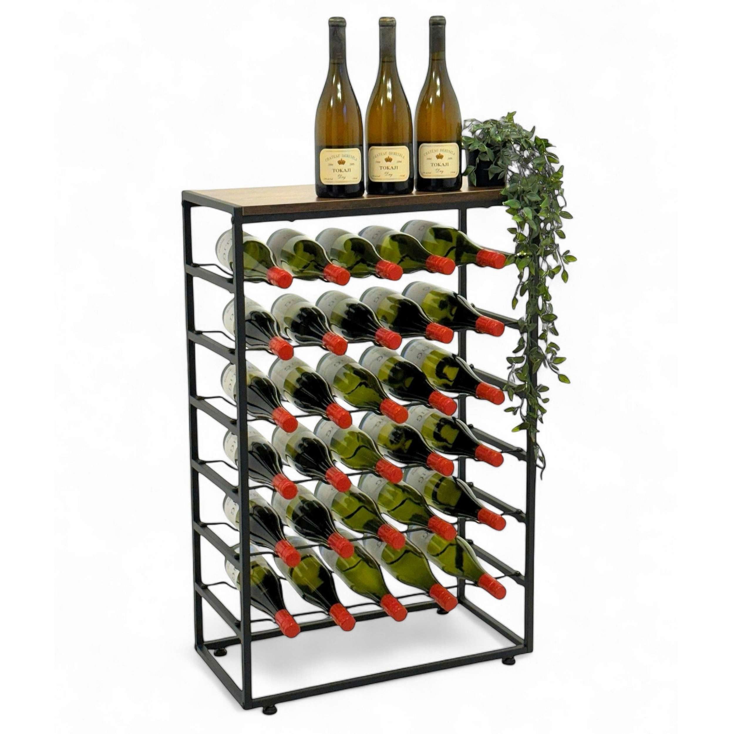 DanDiBo Weinregal Metall Schwarz Stehend 30 Flaschen 96605 Flaschenregal We günstig online kaufen