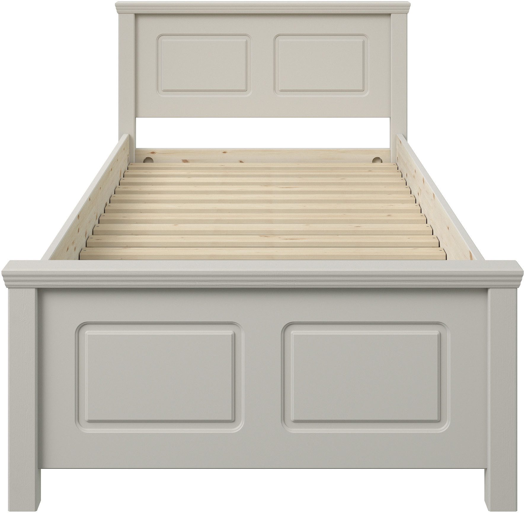 OTTO home Massivholzbett ERIK', Made in Europe, optional mit Schublade, Massivholz Kiefer (FSC® zertifiziert), in mehreren Größen, Landhausstil mit Kassettenopt – Bild 4 von 5