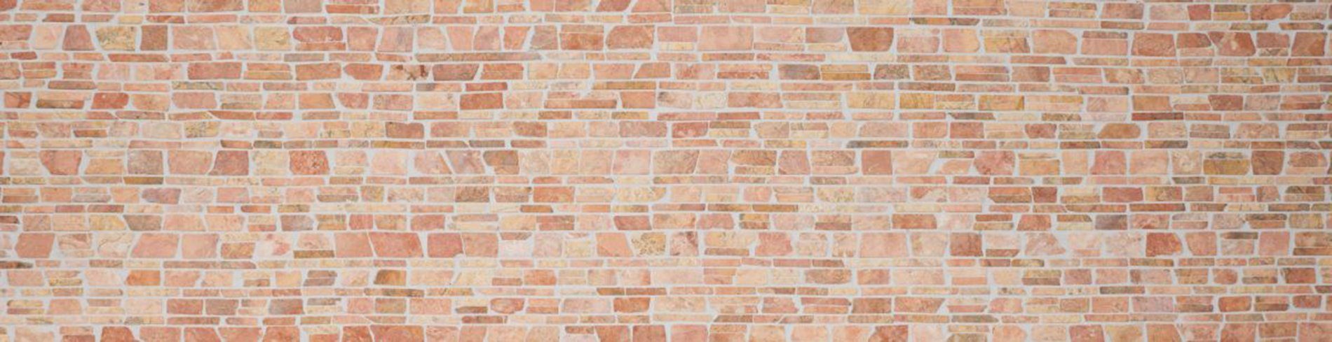 Brickmosaik Mosaik Wandverblender Bodenfliese Marmor Mosani rot Naturstein Rossoverona