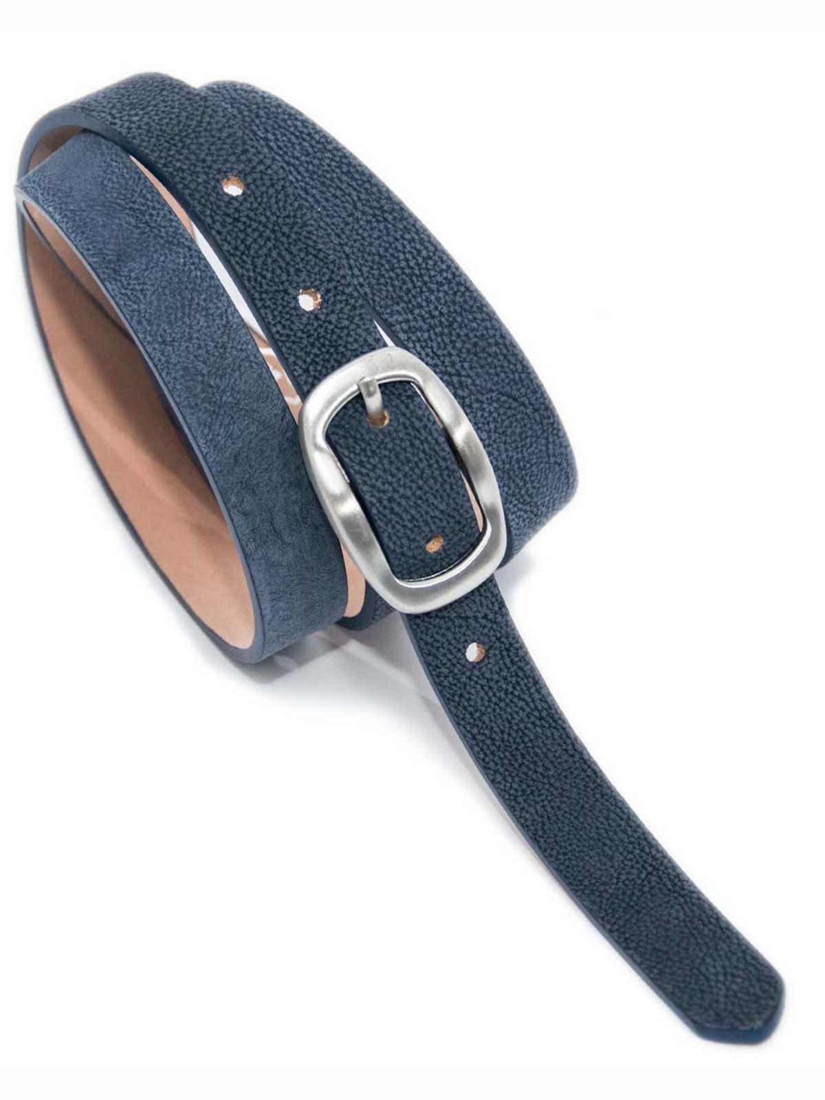 Bag & Belt Ledergürtel Bag& Belt-Damen-Gürtel 2 cm Nubuk dunkelblau strukturiert