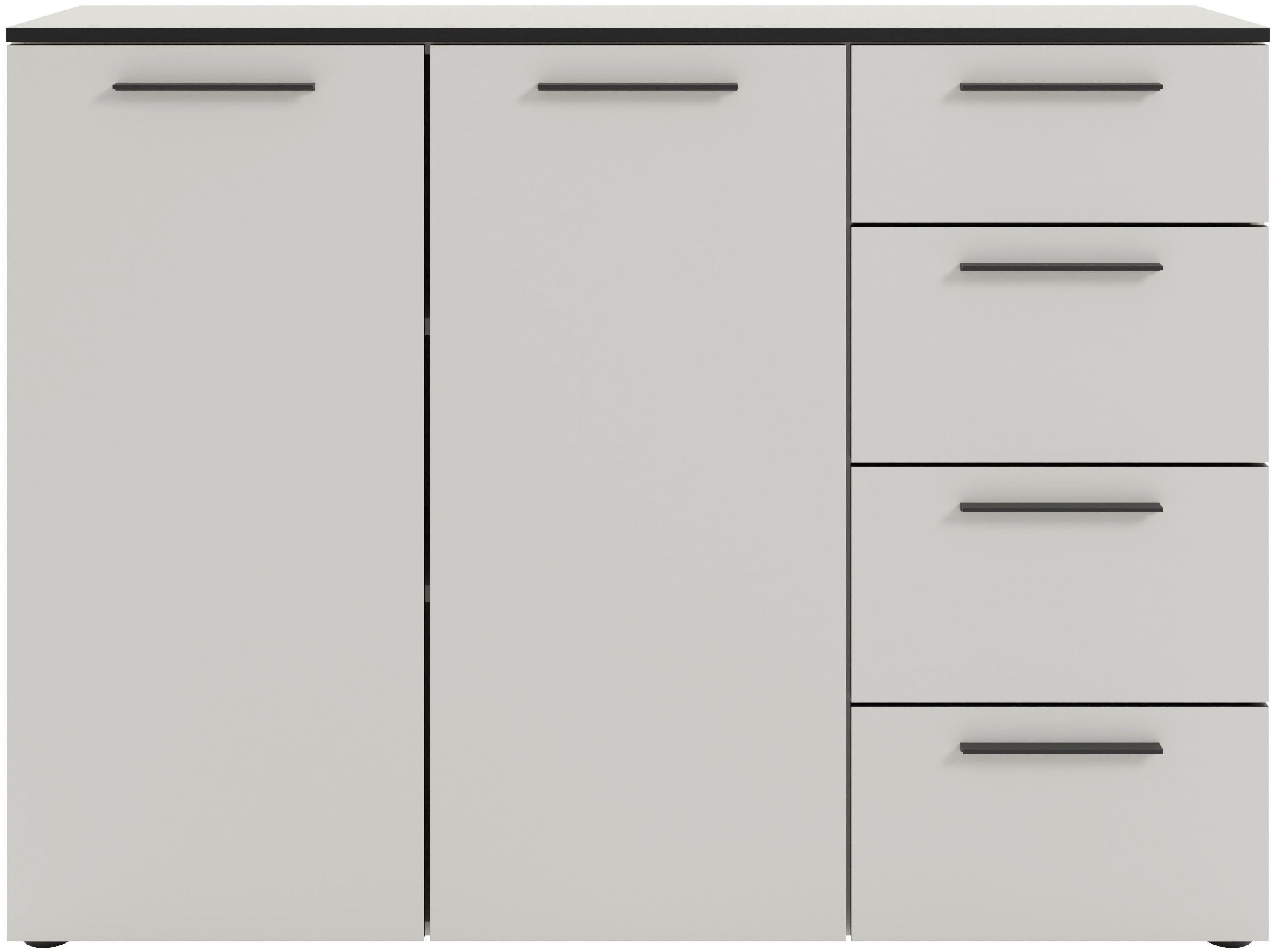 Manjana Möbel Kommode Kommode mit Schwarz matten Metallgriffen in verschiedenen Ausführungen