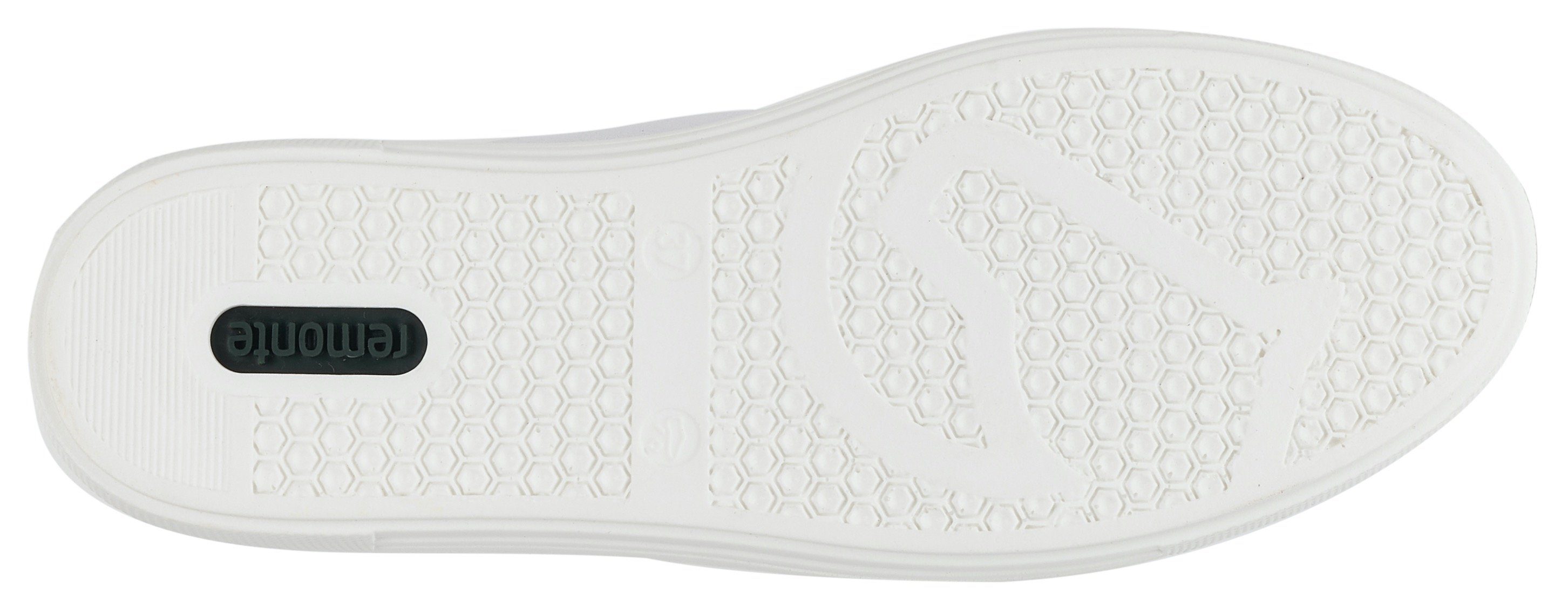 Plateausneaker weiß-kupfer herausnehmbarem Remonte Fußbett Soft-Foam mit