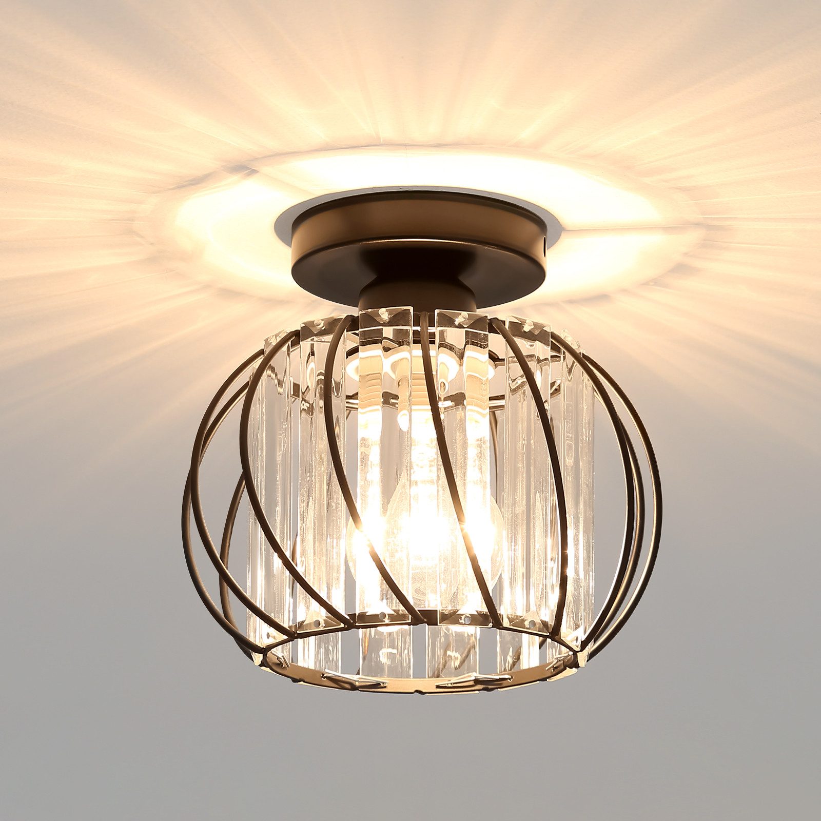 Goeco Deckenleuchte Moderne Kristall-Deckenleuchte E27 LED günstig online kaufen