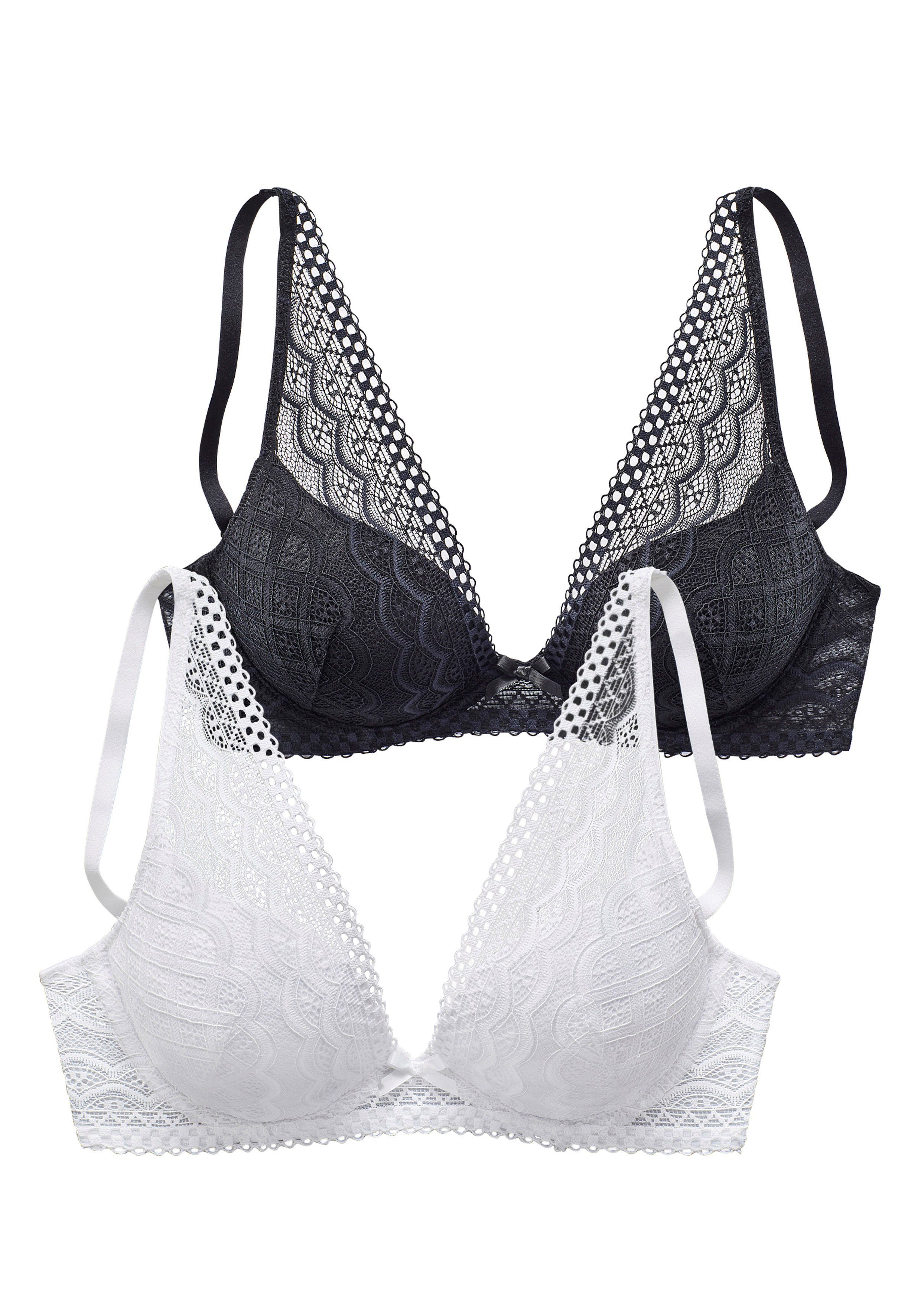 petite fleur Push-up-BH (Packung, 2 Stück) in modischem High-Apex Schnitt