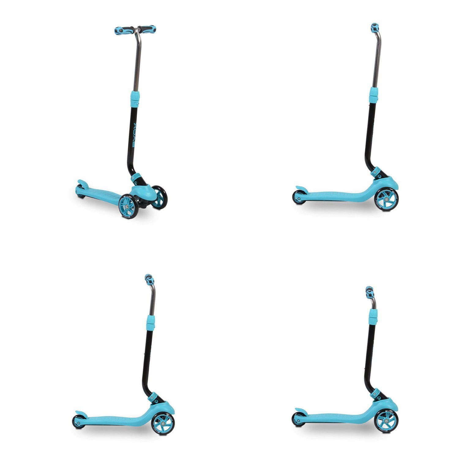 Byox Cityroller Kinderroller Tristar 3 in 1, Roller Rutscher Schiebestange PU Räder ABEC-5