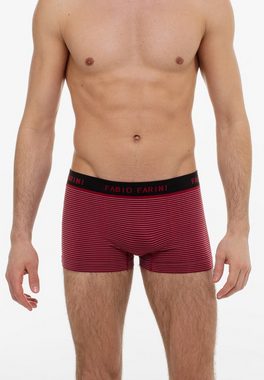 Fabio Farini Boxershorts Herren Unterhosen - Männer Retroshorts aus weicher Microfaser (4-St) im sportlichen Look mit Logoschriftzug