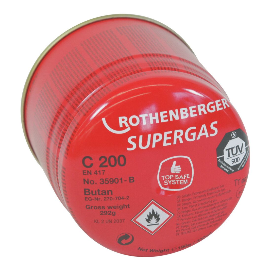 Rothenberger Lötkolben Rothenberger Gaskartusche C200 B m. Sicherheitssystem