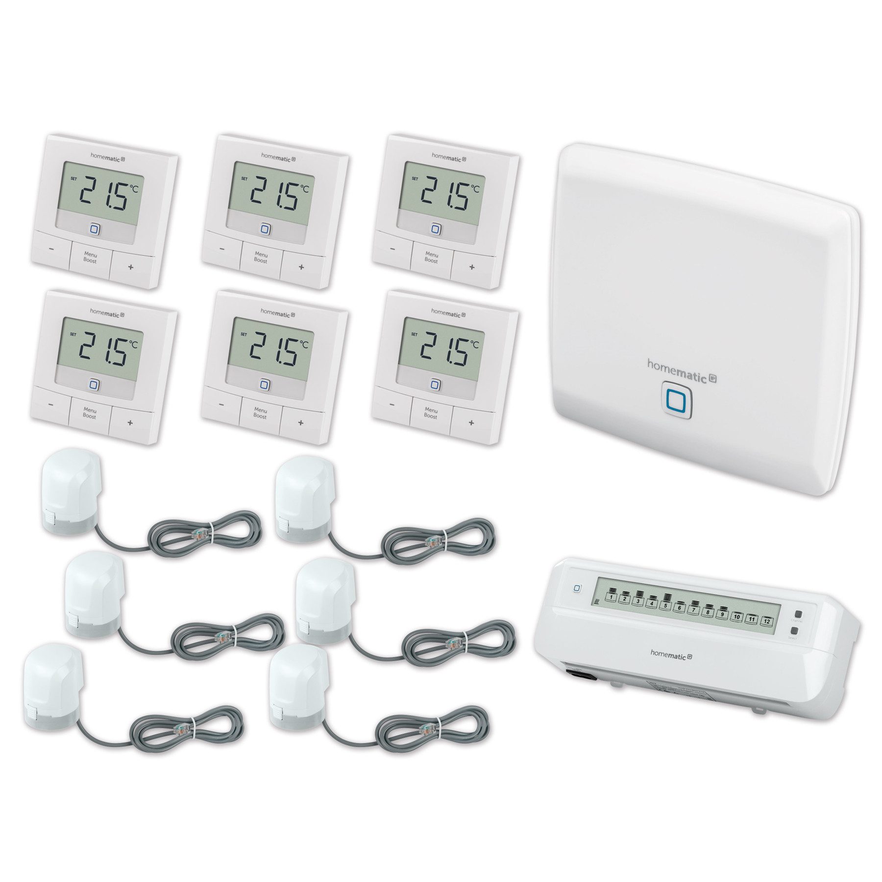 Homematic IP HOMEMATIC IP Starterset Fußbodenheizung für 6 Räume Smart-Home Starter-Set