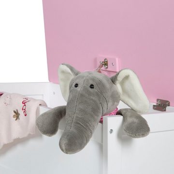 roba® Truhe Krone, rosa/pink, mit Deckelbremse; fürs Kinderzimmer