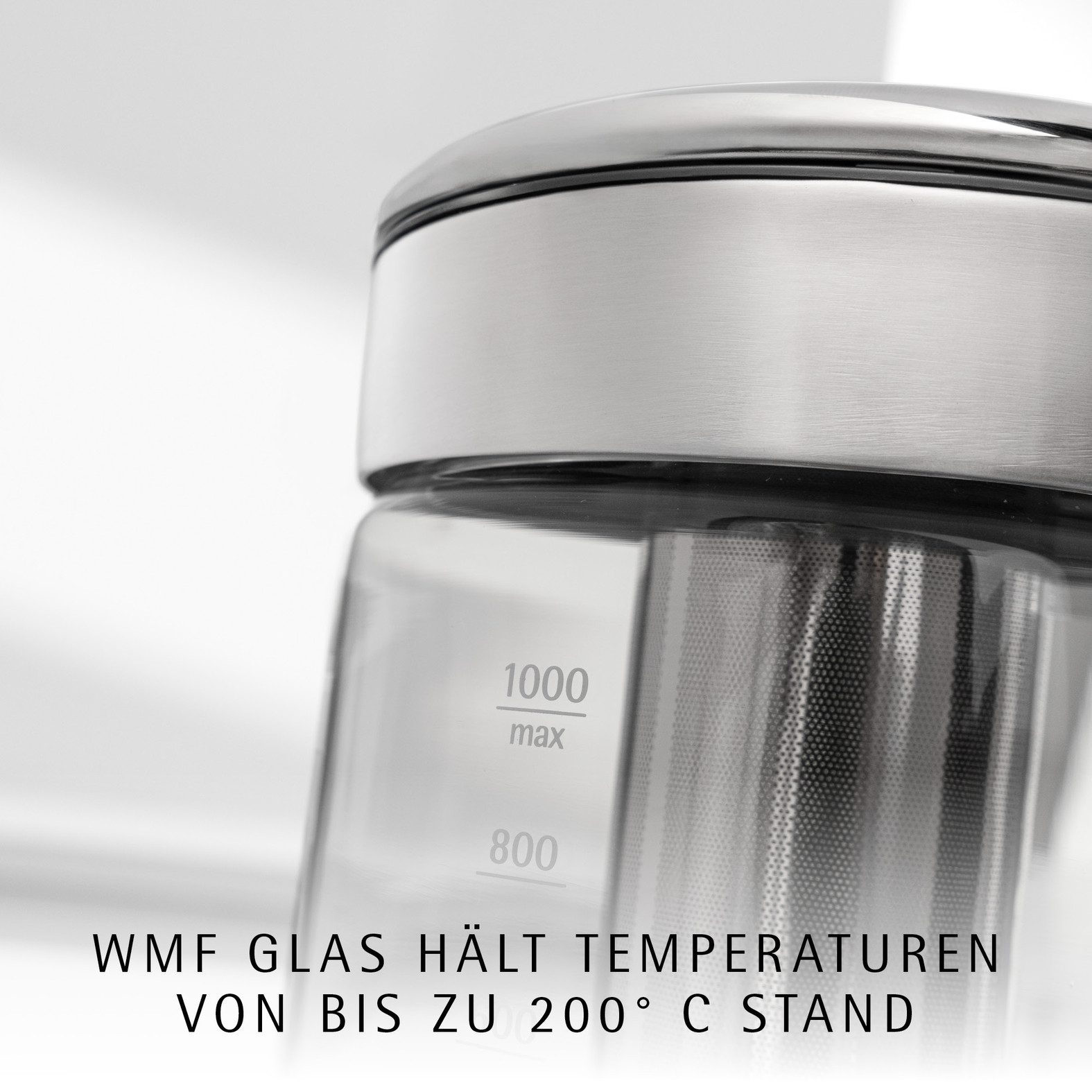 WMF Wasserkocher KÜCHENminis® Glas Vario, 1 l, 1960 W, 1,0 l